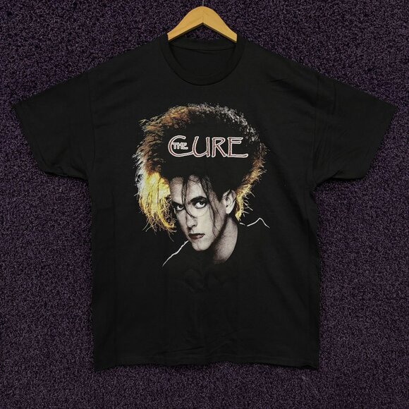 The Cure Robert Smith Portrait New Wave Goth Band T-Shirt XL - Picture 1 of 4